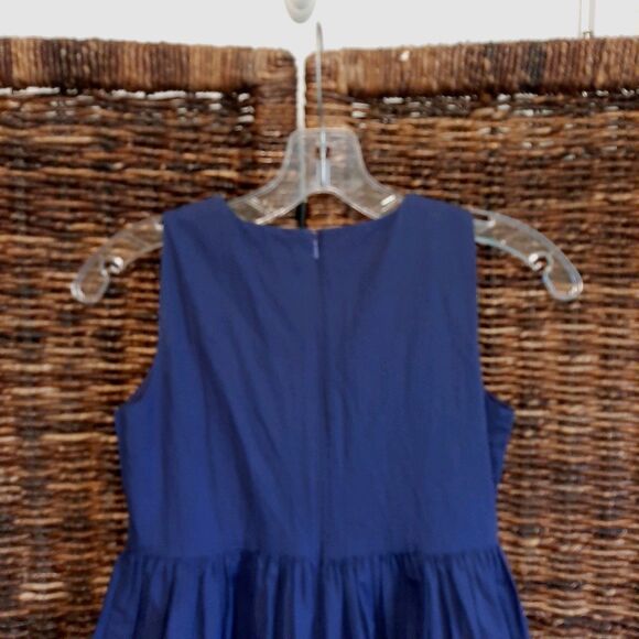 Mini Boden Sequin Tank Dress Girls 9-10 Blue Rainbow Striped Colorblock Preppy - Picture 3 of 8